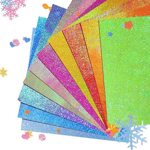 Paper Glitter Paper Gloss Paper For Crafts - 150 Sheets Paper Colourful  Square Folding Paper For DIY Skills